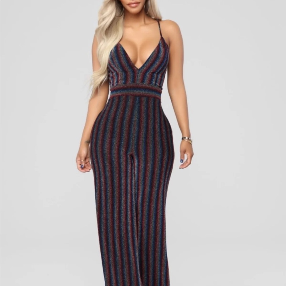 Striped jumpsuit